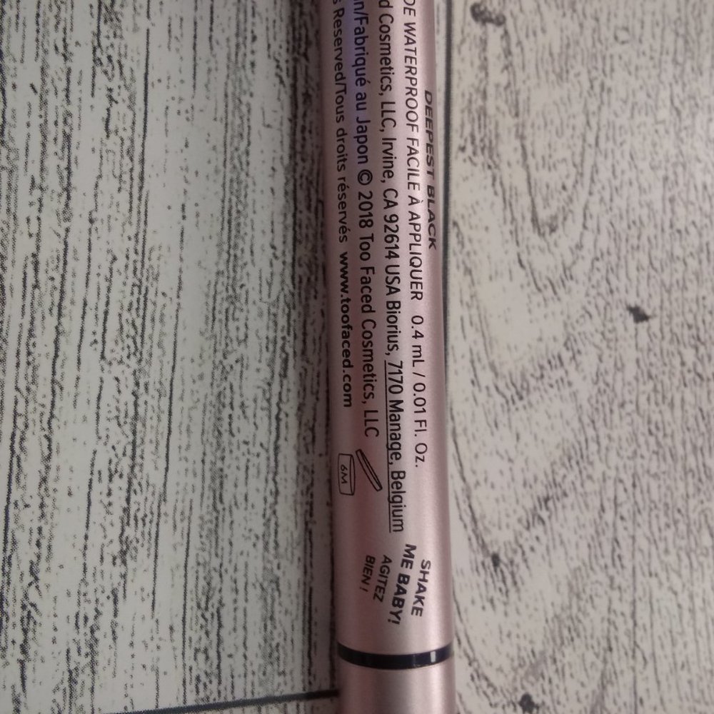 🦋5/$25 TOO FACED Better Than Sex Waterproof Eyeliner Deepest Black .01oz NEW - Picture 6 of 9